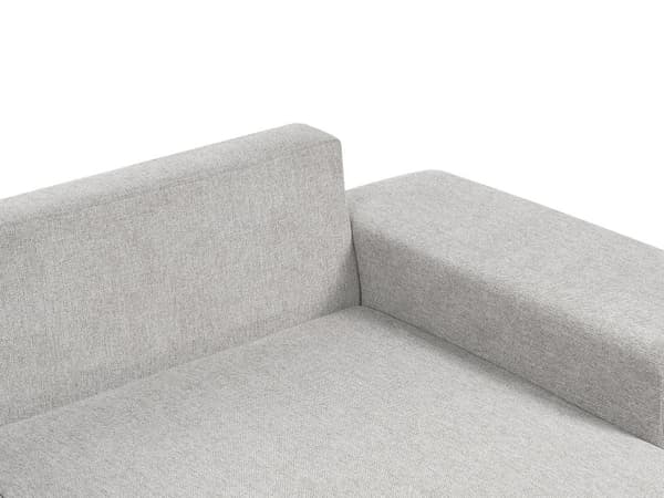 Vänsterhörnsoffa Ljusgrå 3-sits Extra kuddar med förvaring Modernt vardagsrum