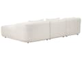 Miniatyrbilde 5 av 10: Venstrehånds 3-seters hjørnesofa Beige stoffpolstring Skinnearmlener Ekstra puter Minimalistisk moderne stil
