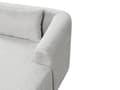 Miniatyrbilde 7 av 11: Venstrehånds 3-seters hjørnesofa Grå stoffpolstring Skinnearmlener Ekstra puter Minimalistisk moderne stil
