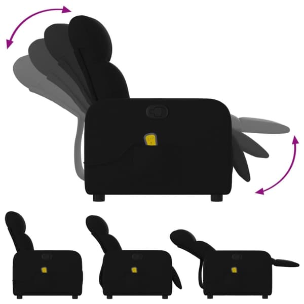 vidaXL massagestol stof sort