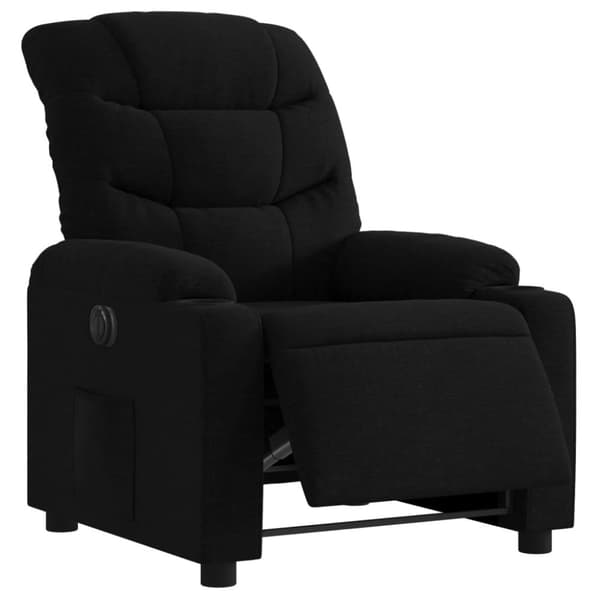 vidaXL Elektrisk reclinerfåtölj svart tyg
