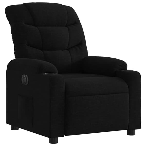 vidaXL Elektrisk reclinerfåtölj svart tyg
