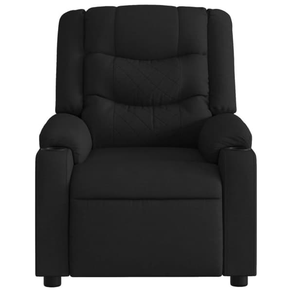 vidaXL Elektrisk massagefåtölj med uppresningshjälp svart tyg