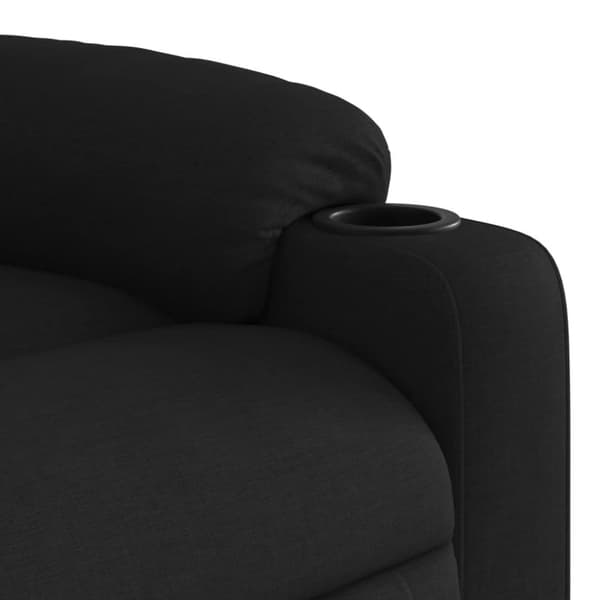 vidaXL Elektrisk massagefåtölj med uppresningshjälp svart tyg