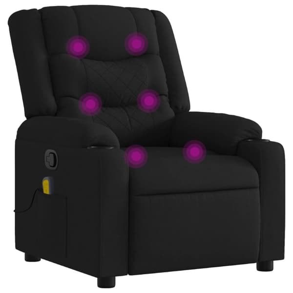 vidaXL Massagefåtölj svart tyg