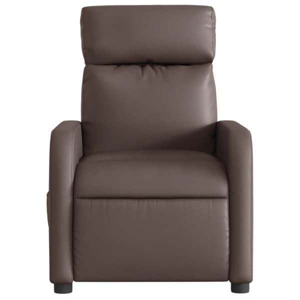 vidaXL Elektrisk massagefåtölj brun konstläder