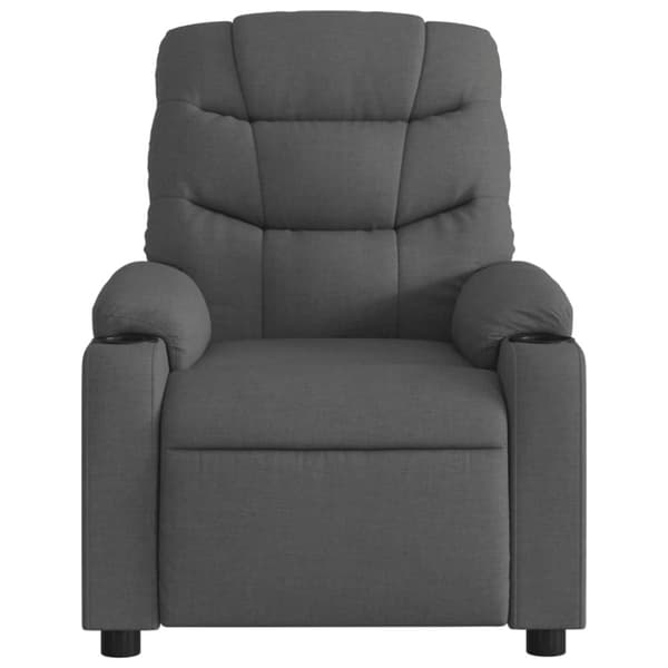 vidaXL Elektrisk reclinerfåtölj mörkgrå tyg