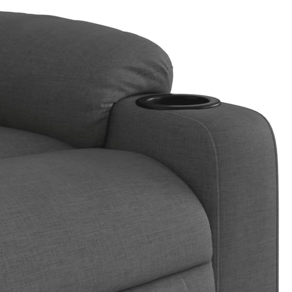 vidaXL Elektrisk reclinerfåtölj mörkgrå tyg