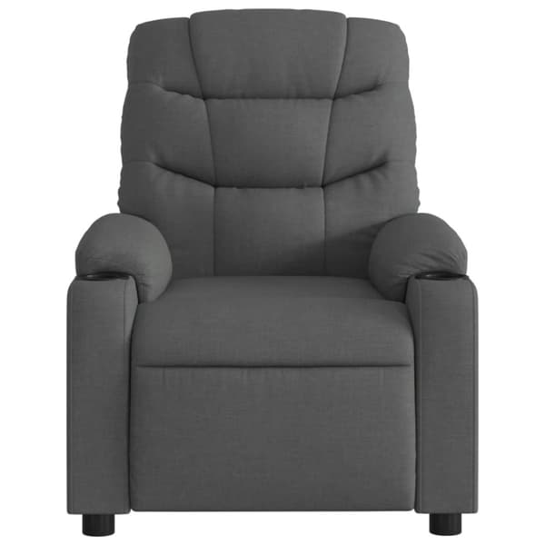 vidaXL Reclinerfåtölj mörkgrå tyg