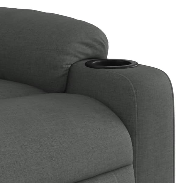 vidaXL Reclinerfåtölj mörkgrå tyg