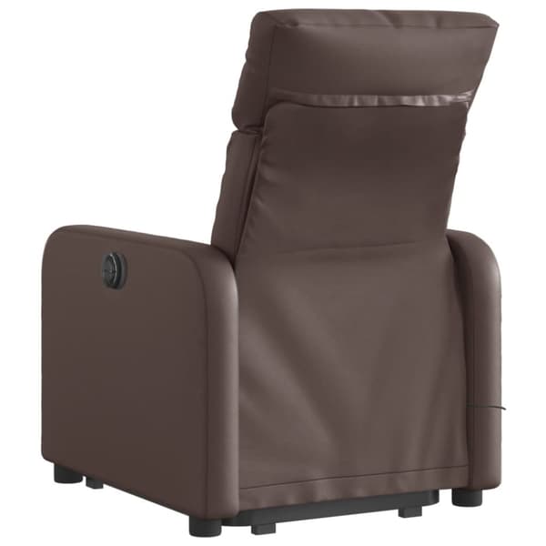 vidaXL massagestol med løftefunktion kunstlæder brun
