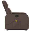 Miniatyrbild 10 av 11: vidaXL Massagefåtölj med uppresningshjälp brun konstläder