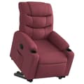 Miniatyrbild 3 av 11: vidaXL Elektrisk reclinerfåtölj med uppresningshjälp vinröd tyg