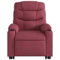 Miniatyrbild 9 av 11: vidaXL Elektrisk reclinerfåtölj med uppresningshjälp vinröd tyg