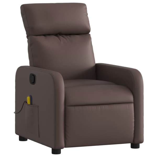 vidaXL massagestol kunstlæder brun