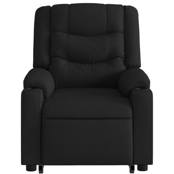 vidaXL Elektrisk massagefåtölj med uppresningshjälp svart tyg