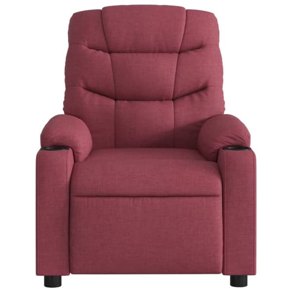 vidaXL Reclinerfåtölj vinröd tyg