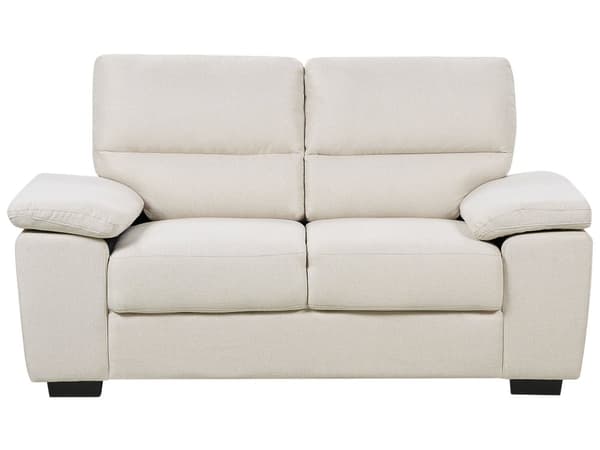 Tygsoffa Ljusbeige 2 Sittplatser Stoppad Soffa Vardagsrum