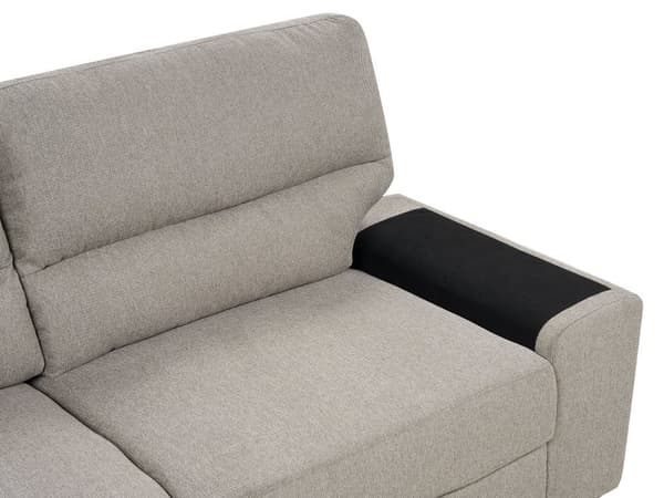 Tygsoffa Ljusbrun 3-sits stoppad soffa Vardagsrum