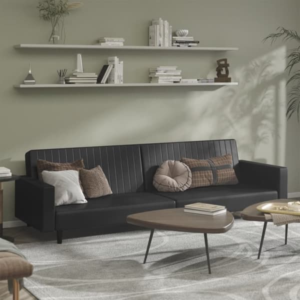 vidaXL 2-personers sovesofa kunstlæder brun