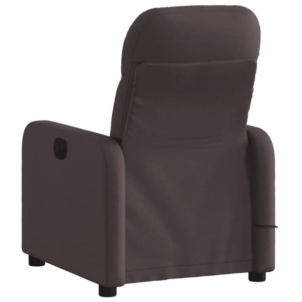 vidaXL Massagefåtölj mörkbrun tyg
