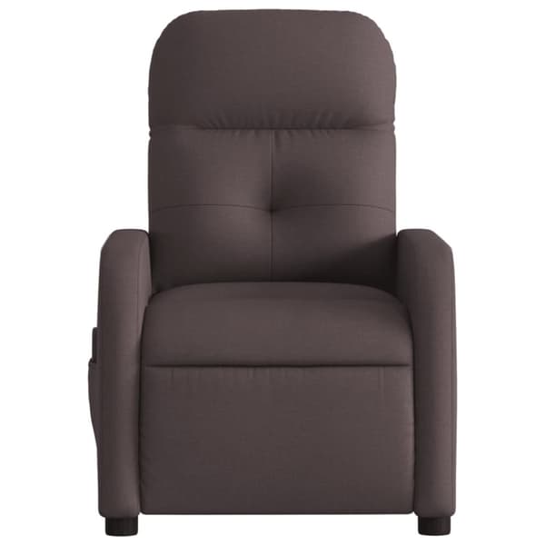 vidaXL Massagefåtölj mörkbrun tyg
