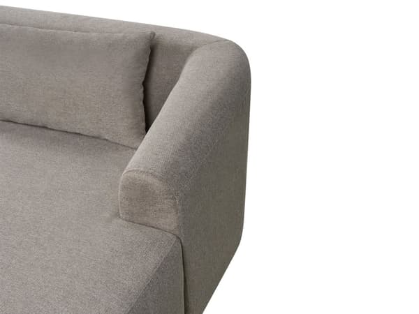 Höger 3-sits hörnsoffa Taupe tyg stoppad Track Armstöd Extra kuddar Minimalistisk modern stil