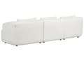 Miniatyrbillede 6 af 11: Hjørnesofa med Chaiselong Hvid Polyester 3 Personers Sofa L Formet Dyb Sofahjørne Siddemøbel Blød Stofsofa Højrevendt
