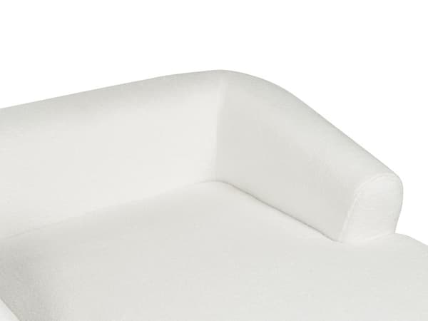 Hjørnesofa med Chaiselong Hvid Polyester 3 Personers Sofa L Formet Dyb Sofahjørne Siddemøbel Blød Stofsofa Højrevendt
