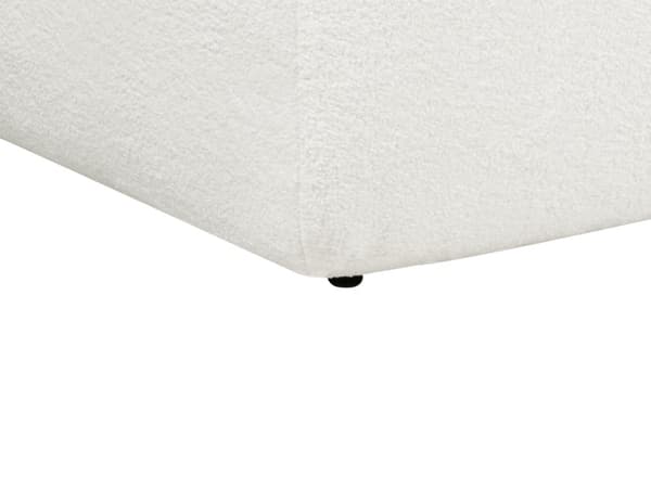 Hjørnesofa med Chaiselong Hvid Polyester 3 Personers Sofa L Formet Dyb Sofahjørne Siddemøbel Blød Stofsofa Højrevendt