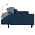 Miniatyrbillede 7 af 11: vidaXL 2-personers sovesofa med 2 puder fløjl blå