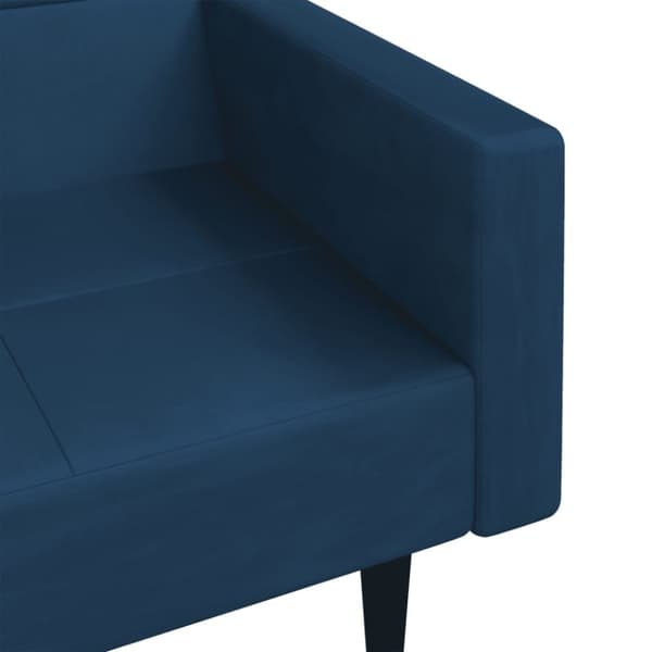 vidaXL 2-personers sovesofa med 2 puder fløjl blå