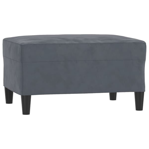 vidaXL sofasæt 3 dele med puder velour mørkegrå