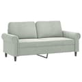 Miniatyrbillede 3 af 9: vidaXL sofasæt 3 dele med hynder velour lysegrå