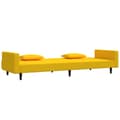 Miniatyrbillede 3 af 11: vidaXL 2-personers sovesofa med 2 puder fløjl gul