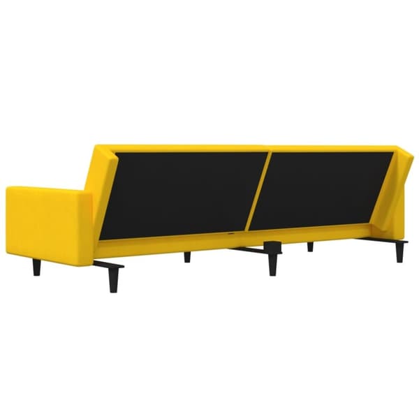 vidaXL 2-personers sovesofa med 2 puder fløjl gul