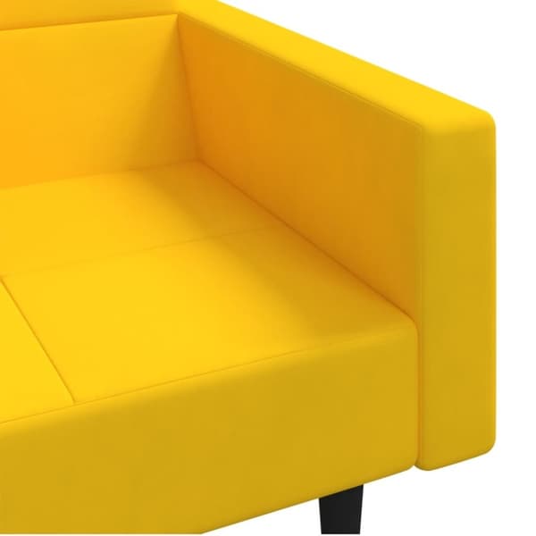 vidaXL 2-personers sovesofa med 2 puder fløjl gul