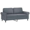 Miniatyrbillede 3 af 9: vidaXL sofasæt 3 dele med hynder velour mørkegrå