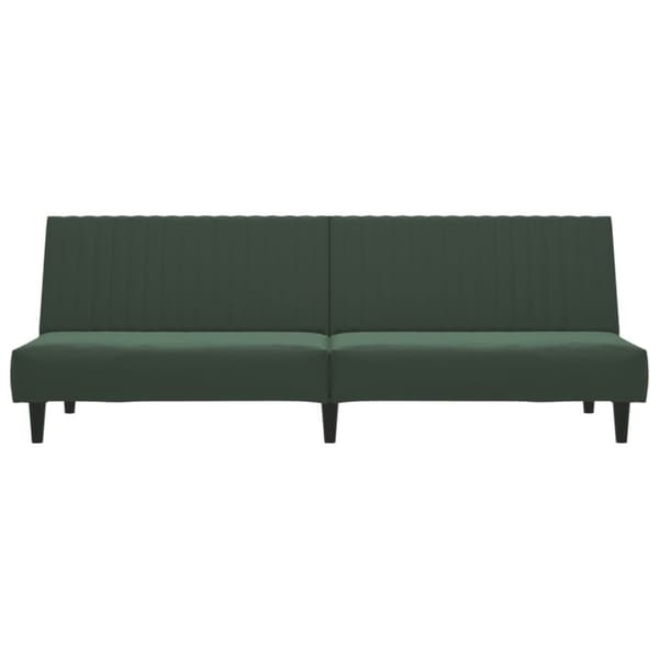 vidaXL 2-personers sovesofa fløjl mørkegrøn