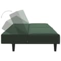 Miniatyrbild 6 av 11: vidaXL Bäddsoffa 2-sits mörkgrön sammet