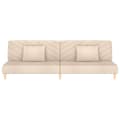 Miniatyrbillede 3 af 11: vidaXL 2-personers sovesofa med 2 puder stof cremefarvet