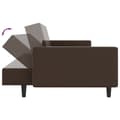 Miniatyrbild 6 av 10: vidaXL Bäddsoffa 2-sits brun konstläder