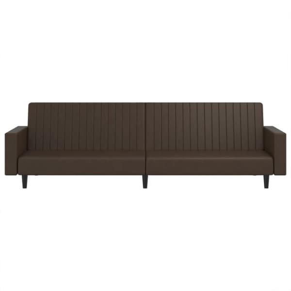 vidaXL 2-personers sovesofa kunstlæder brun