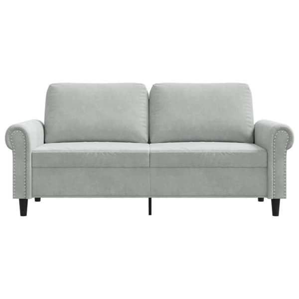 vidaXL 2-sitssoffa ljusgrå 140 cm sammet