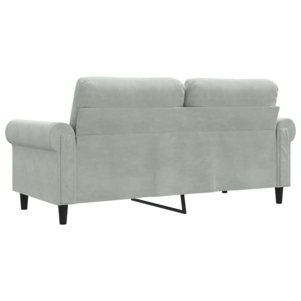 vidaXL 2-sitssoffa ljusgrå 140 cm sammet