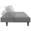Miniatyrbillede 6 af 11: vidaXL 2-personers sovesofa fløjl lysegrå