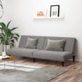 Miniatyrbillede 11 af 11: vidaXL 2-personers sovesofa fløjl lysegrå