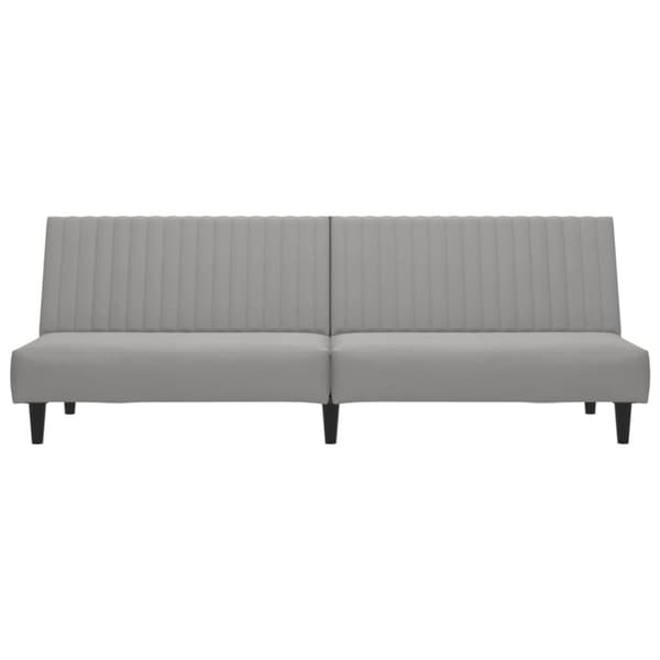 vidaXL Bäddsoffa 2-sits ljusgrå sammet
