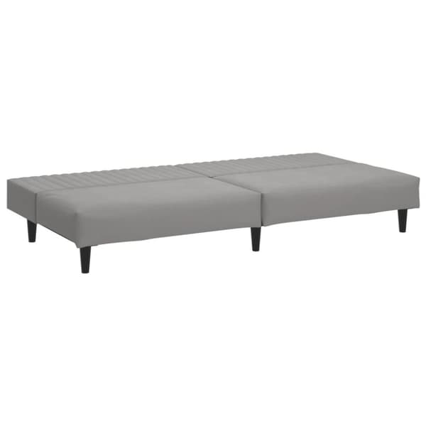 vidaXL Bäddsoffa 2-sits ljusgrå sammet