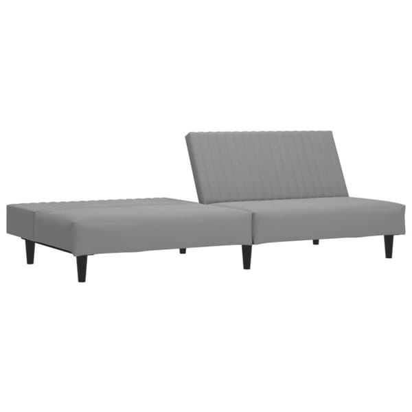 vidaXL Bäddsoffa 2-sits ljusgrå sammet